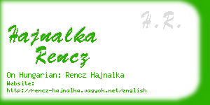 hajnalka rencz business card